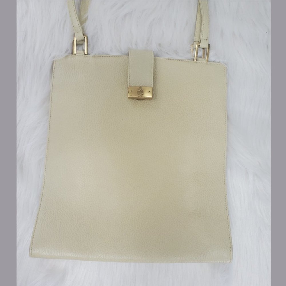 Mark Cross Italian Leather Shoulder Purse Crossbody Bag -Vintage Luxury Designer - Picture 2 of 11